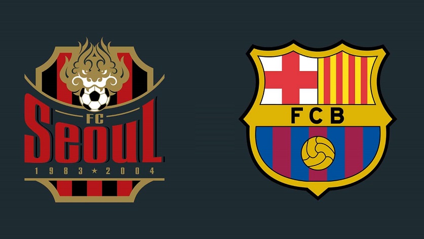 Barcelona prepare for their second pre-season friendly against FC Seoul at the Seoul World Cup Stadium